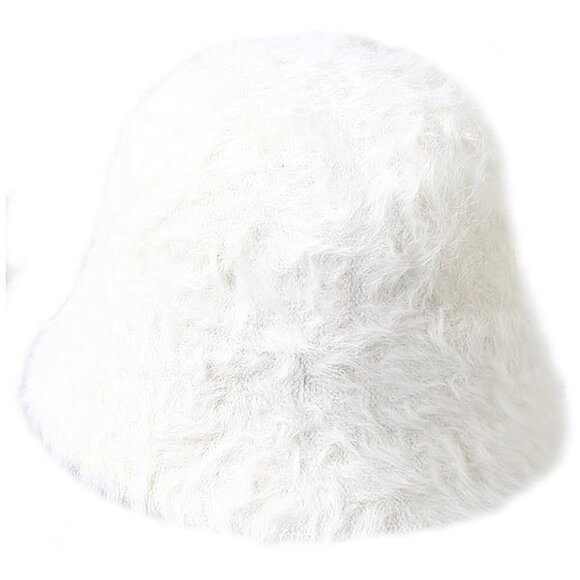 Women's Cloche Hat 1920s Winter Bucket Hat Vintage Furrywhite